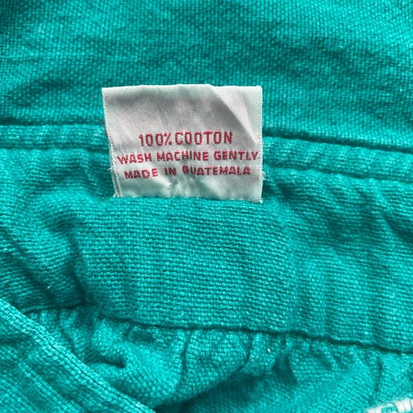 Vintage Latin's Lady Collection Embroidered Mexico Caftan Midi Cotton Dress [S] - Picture 6 of 6